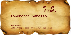Toperczer Sarolta névjegykártya